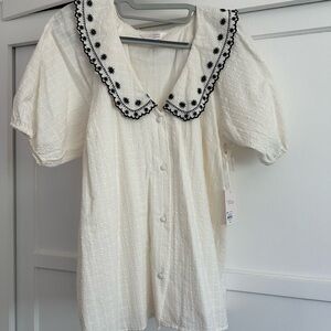 NWT Lauren Conrad Cotton Blouse